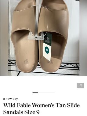 wild fable Beige Slide Sandals